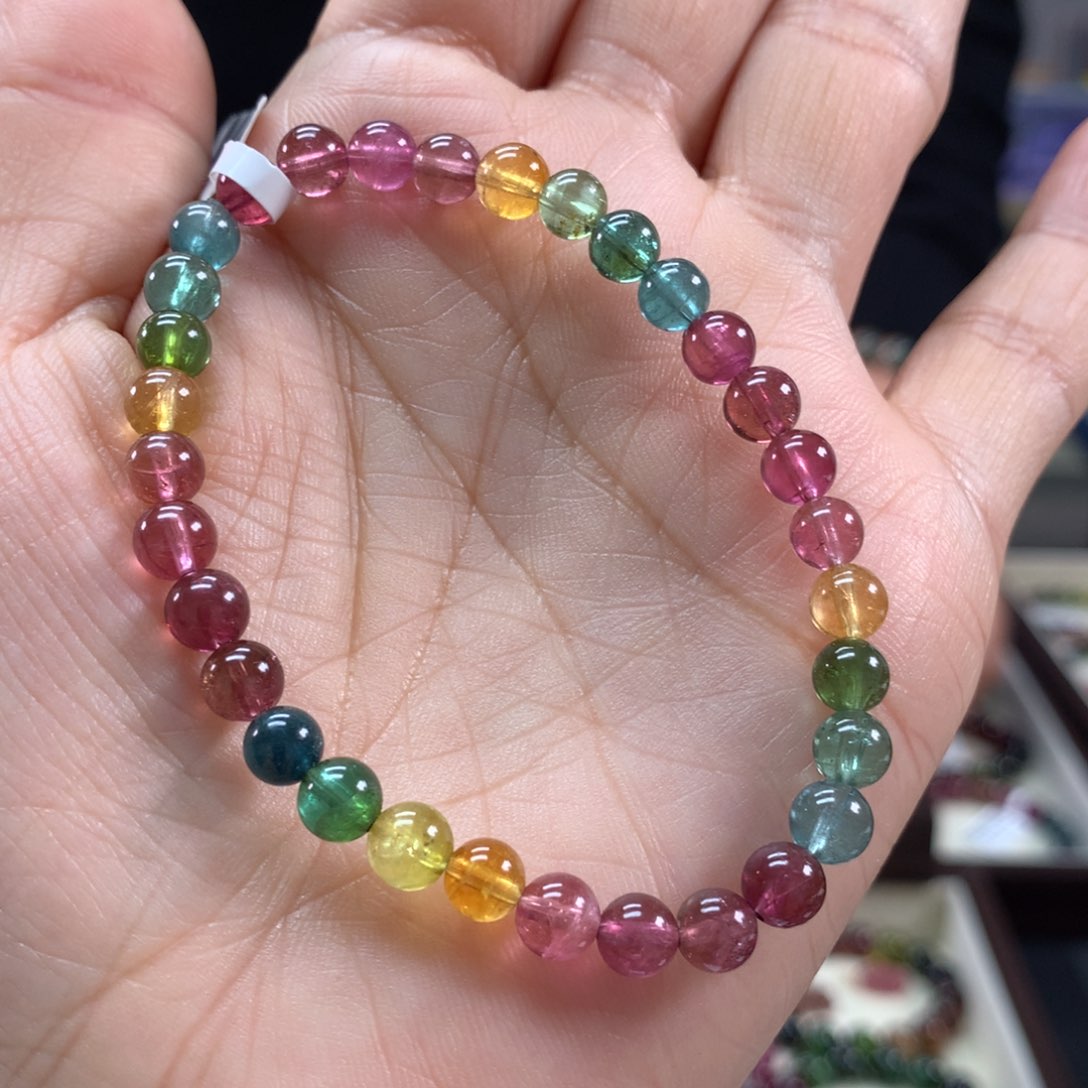 碧玺手链未镶嵌5.6毫米左右