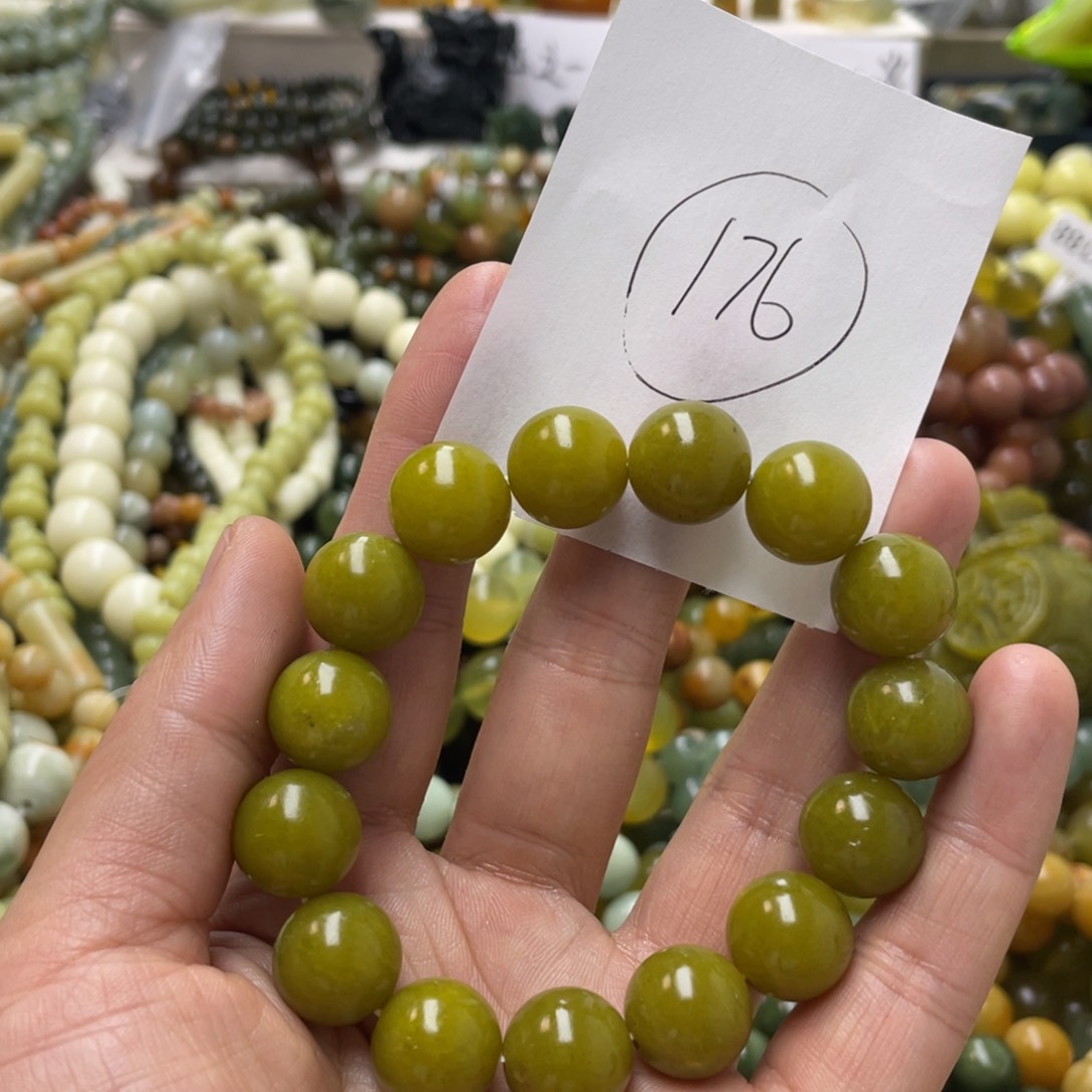 蛇纹石玉手链未镶嵌