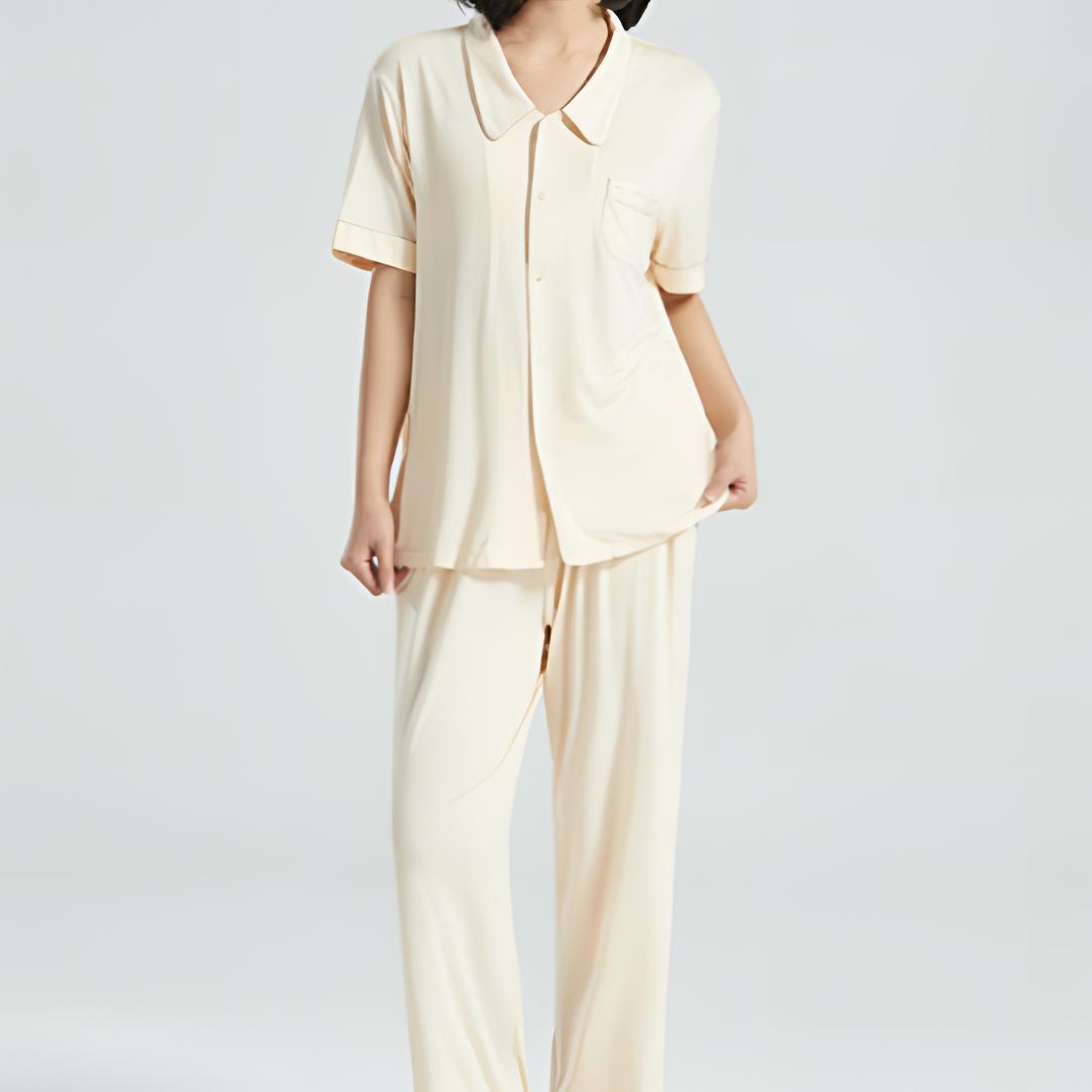 KUANSHA/宽纱优可丝蕾丝半袖开衫套装女
