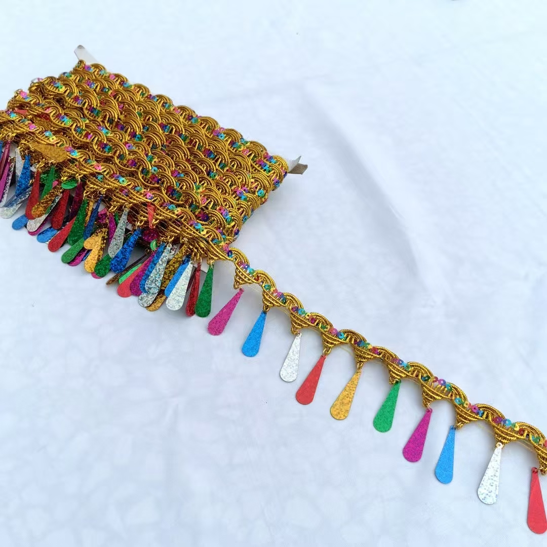 金色银色树叶装饰流苏花边 5包装   随意搭配