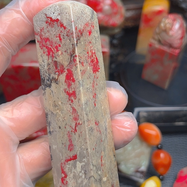 昌化石昌化鸡血石精品印章