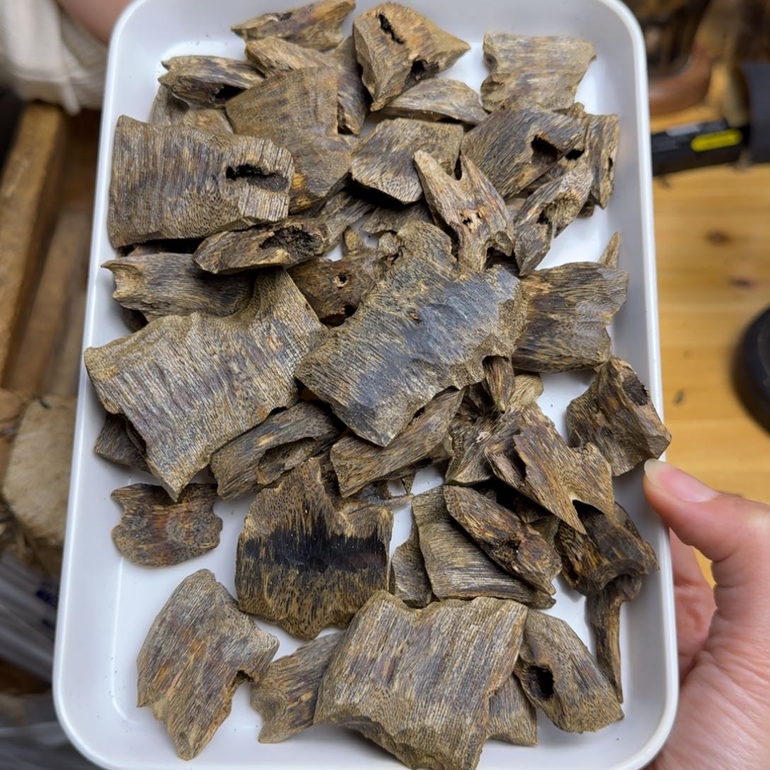 沉香沉香碎屑流油王品种块料50克➕多样性发货