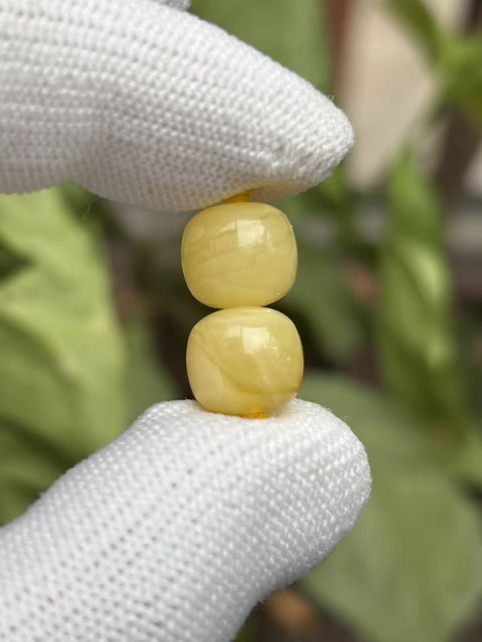 3744天然蜜蜡琥珀老型墩子10.4x8.4mm