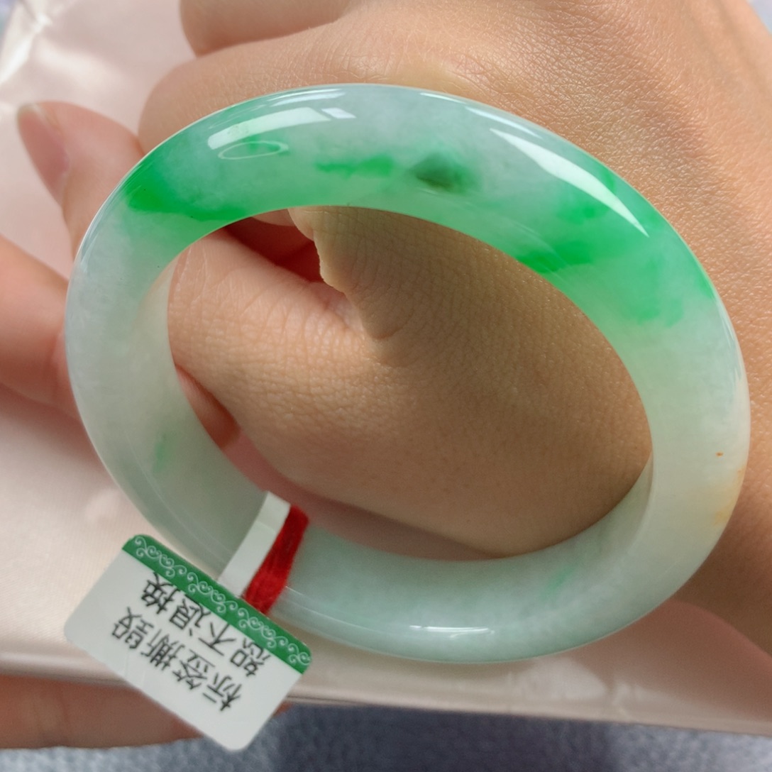 未镶嵌手镯翡翠缅甸天然翡翠A货52.3正