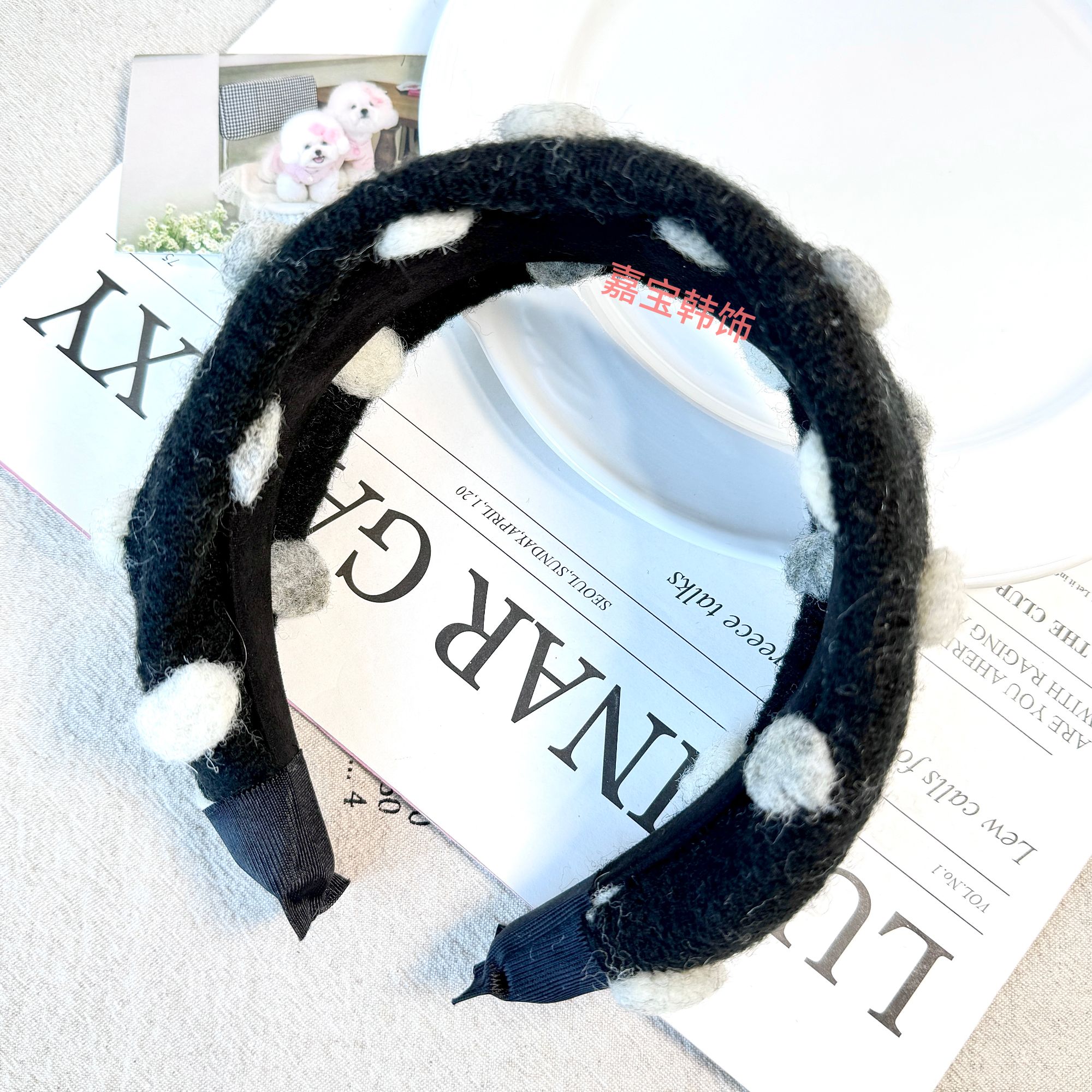 韩国东大门定制款原创设计秋冬发箍高定发卡高级高颅顶发箍FG102