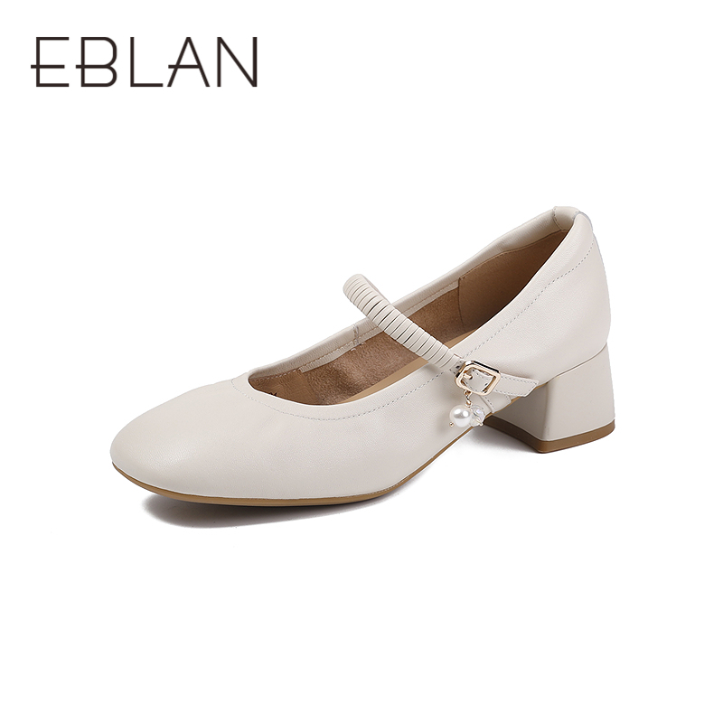 伊伴2025年秋季气质通勤玛丽珍自在粗跟单鞋B25421266