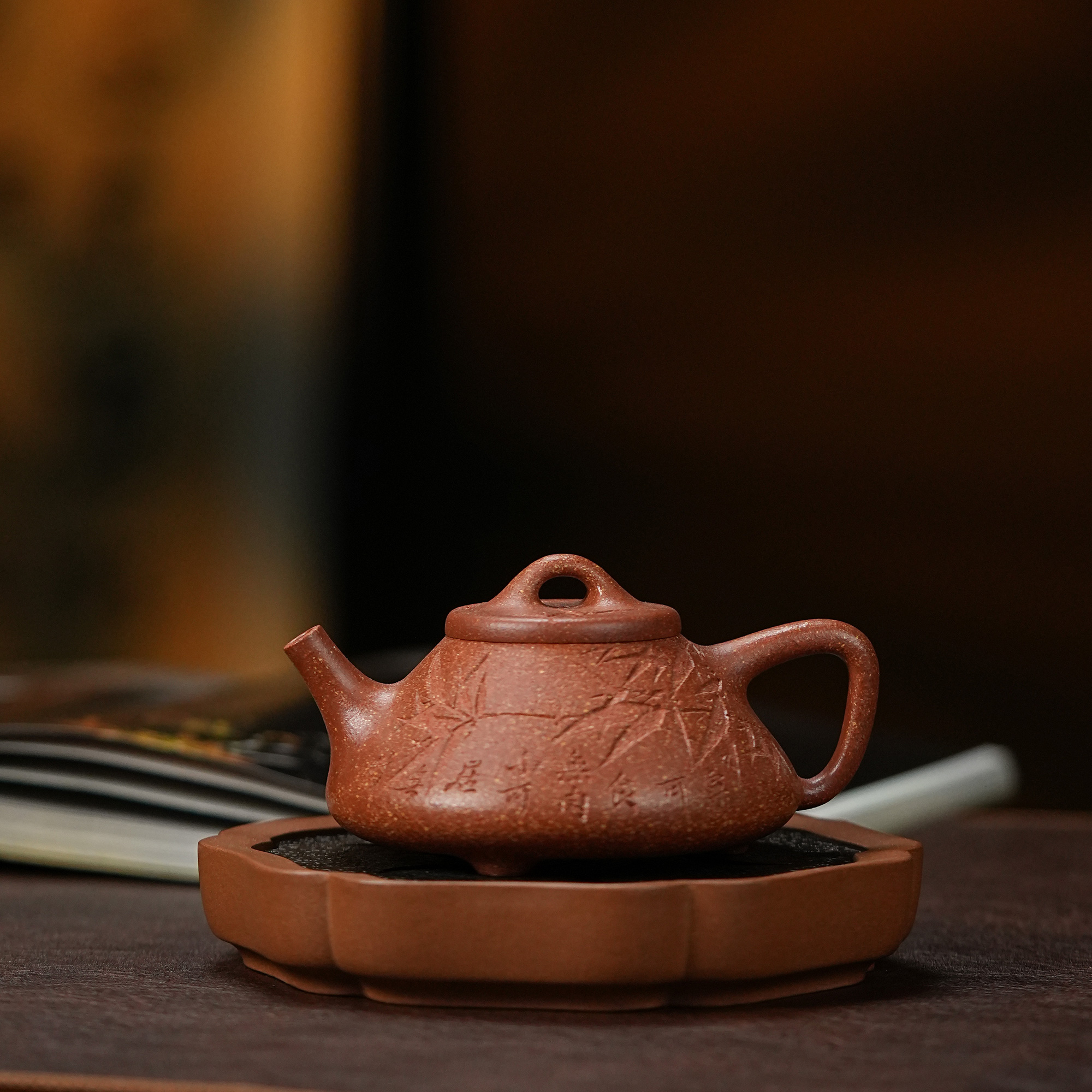 【利贞l子冶石瓢】原矿降坡泥 约190cc 全手工制作 紫砂壶茶具FX