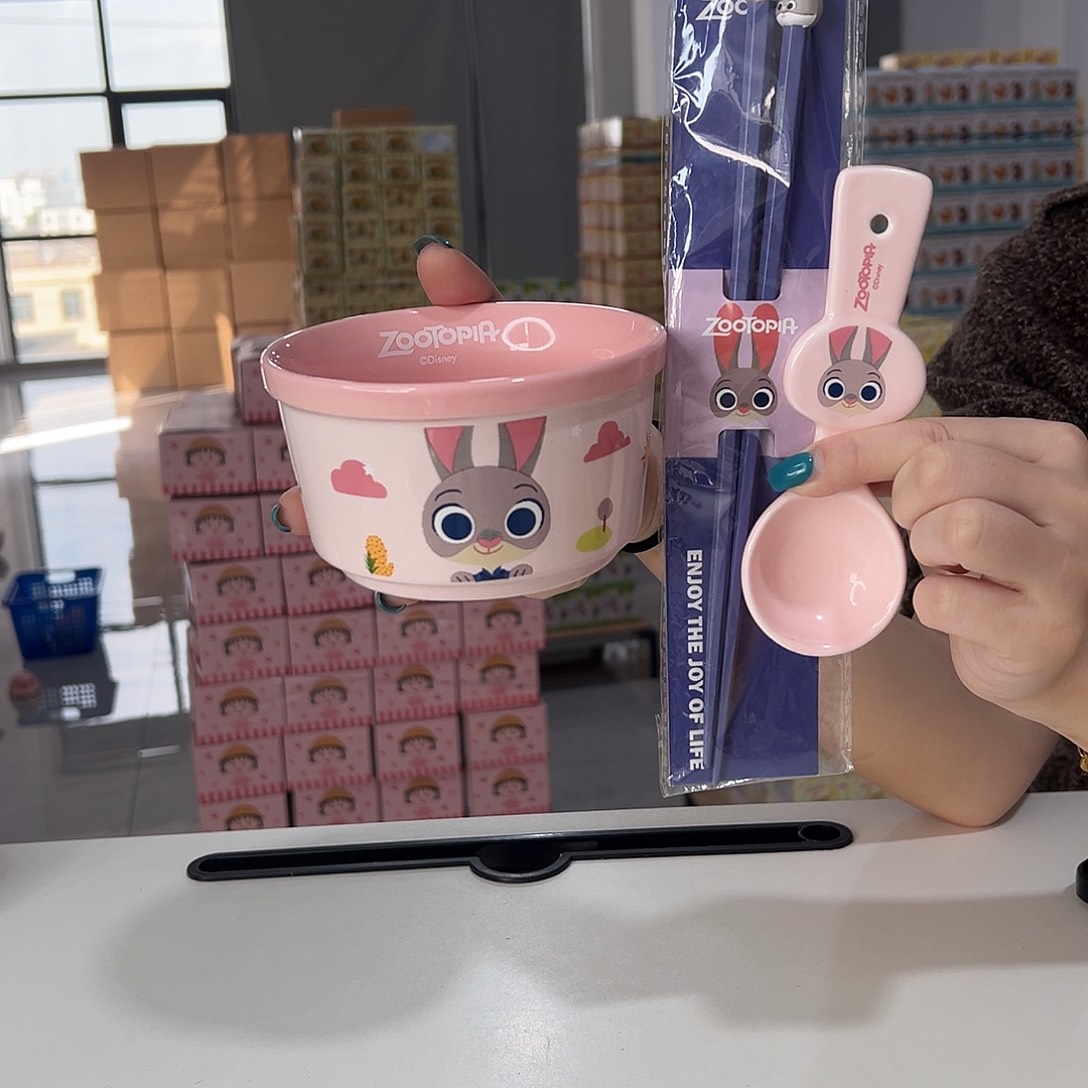 瓷304加勺子加筷陶瓷