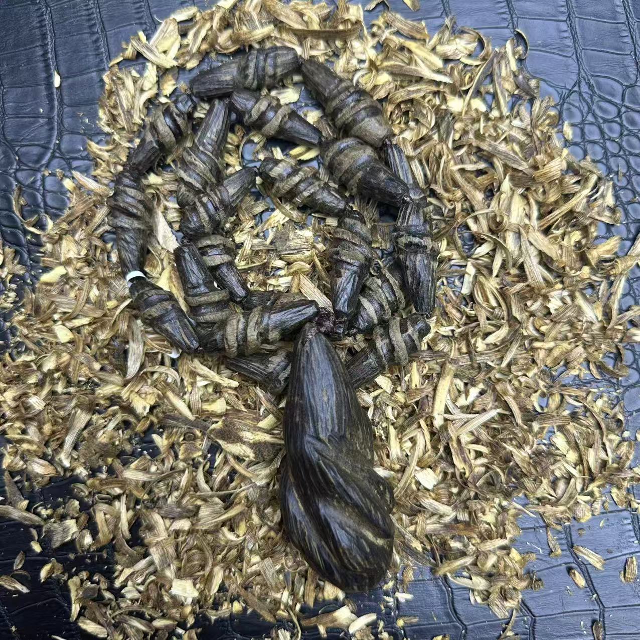 开总文玩沉木圆珠手串079