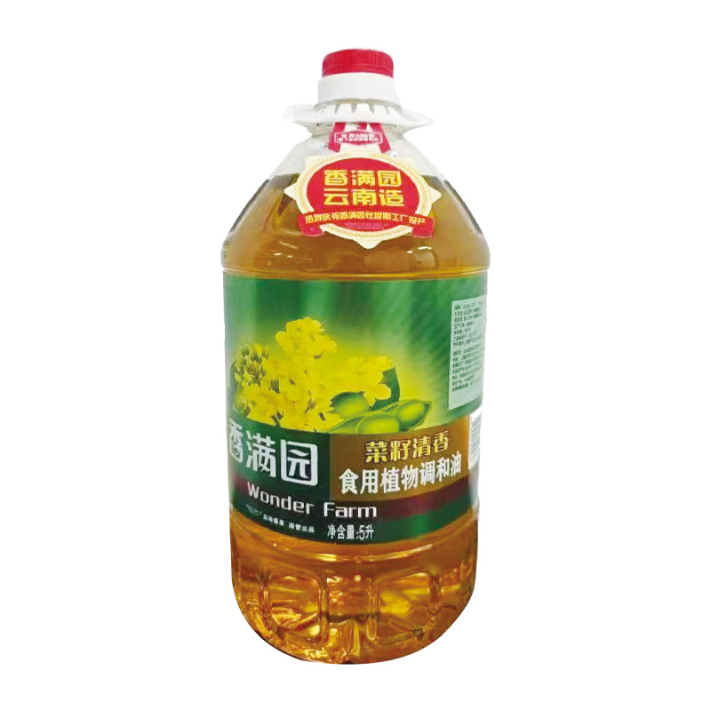 香满园菜籽清香调和油5L