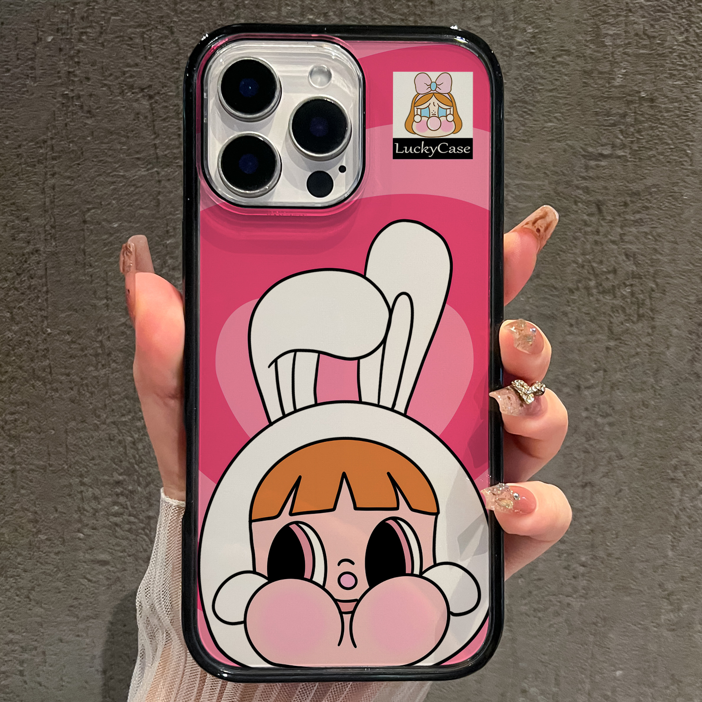 【AI键保护】兔子女孩适用苹果16promax手机壳iphone15新款14全包