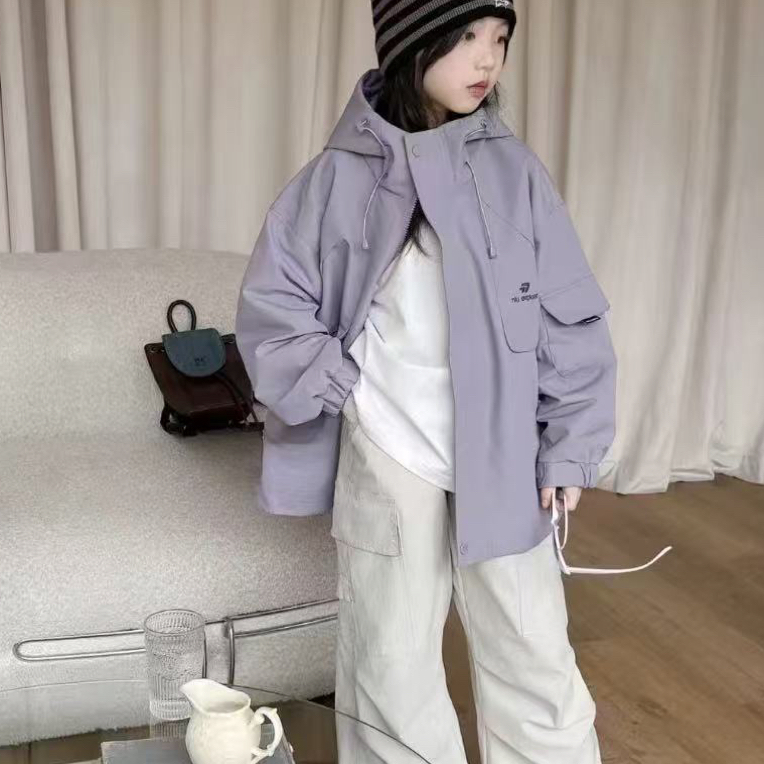 糖依果家 2025秋款休闲风连帽冲锋衣69130