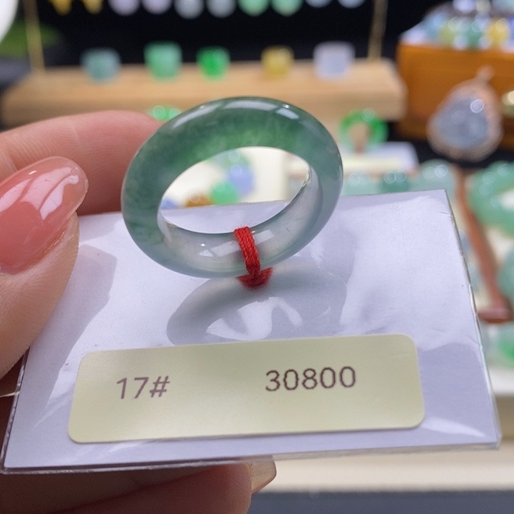 翡翠吊坠(不含链)未镶嵌翡翠冰种飘花戒指