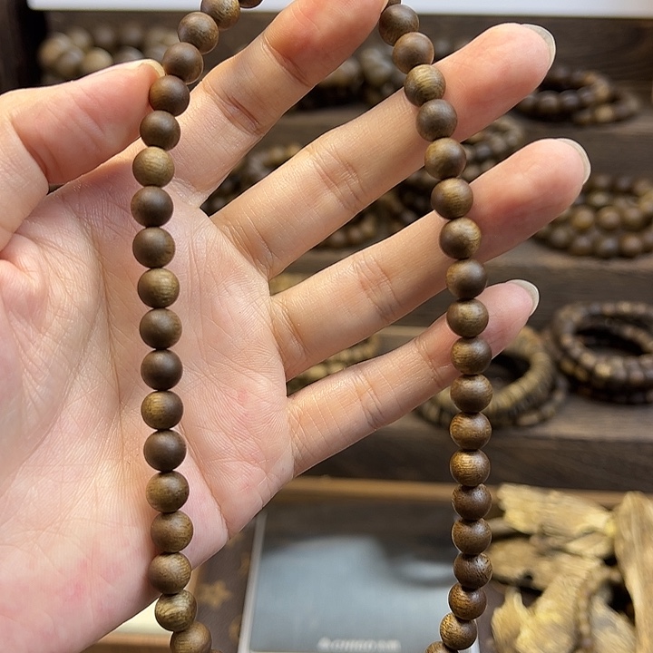 沉香沉香碎屑08圆珠双圈11克