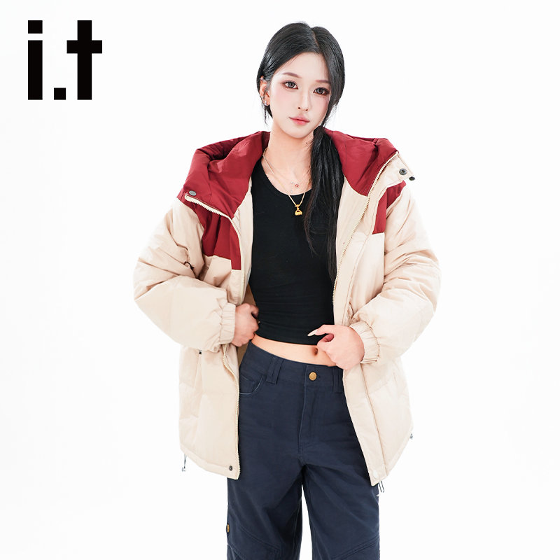 FIVE CM five centimetre羽绒服男女短款冬拼色面包服外套FBL0611