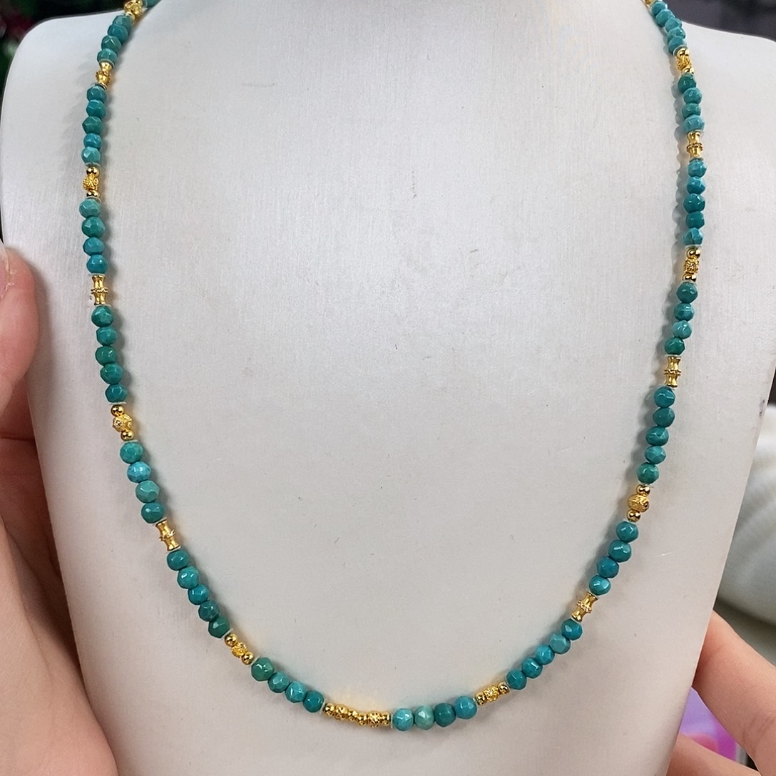 绿松石银S925镀金镶嵌珠宝奇石