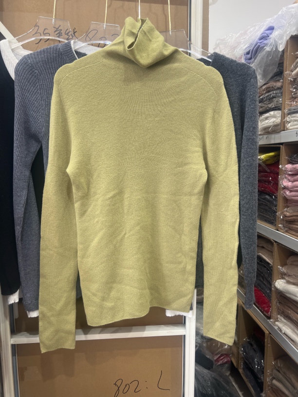 48支精纺纯羊毛长袖秋冬针织半高领打底衫孤品不退换上衣针织衫