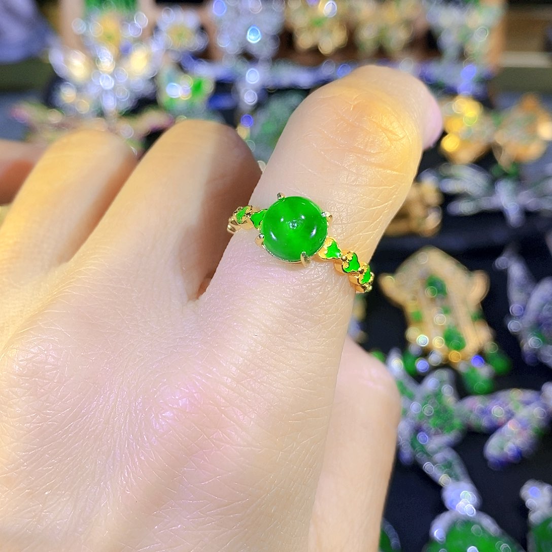 吊坠(不含链)银S925镶嵌翡翠