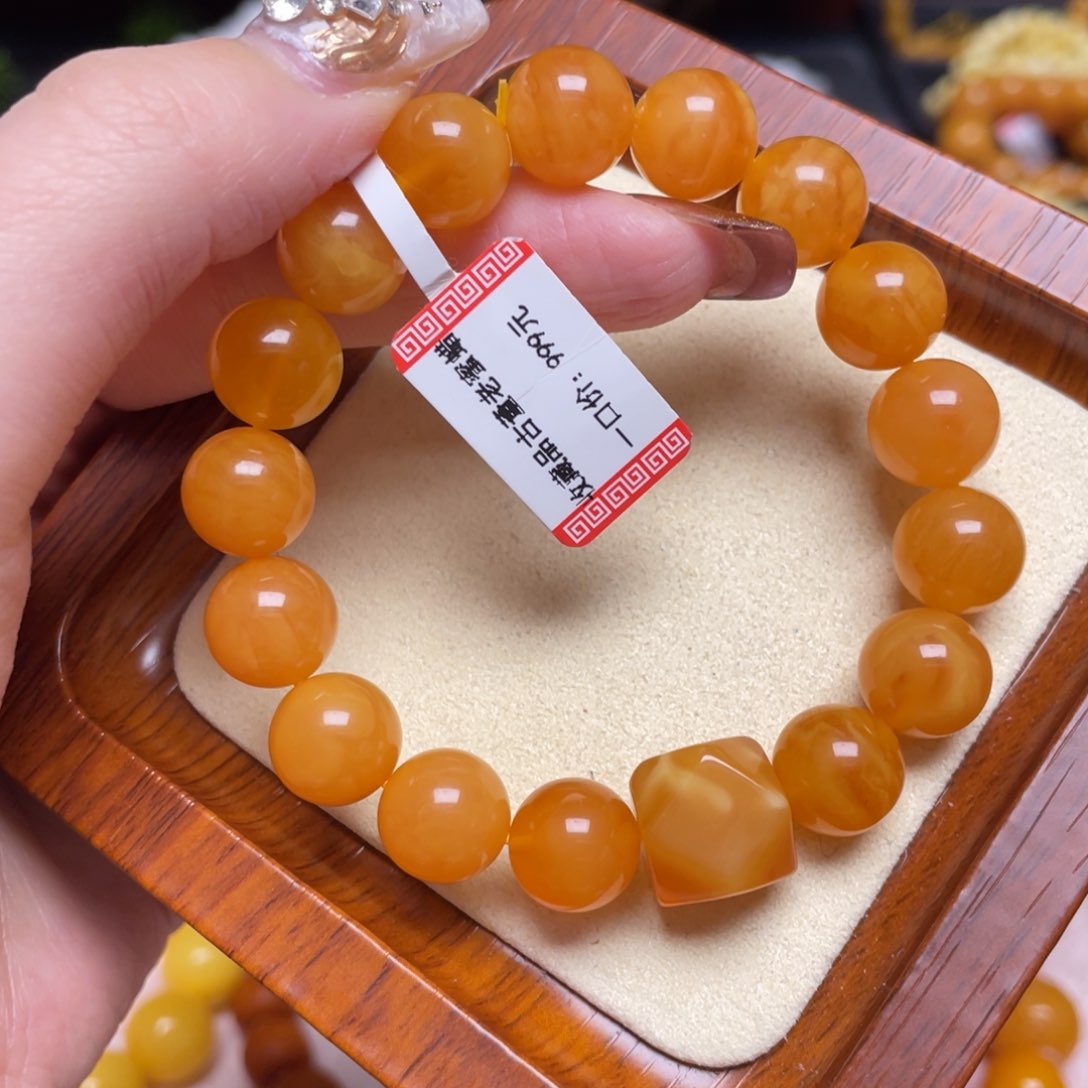 未镶嵌蜜蜡手链手串