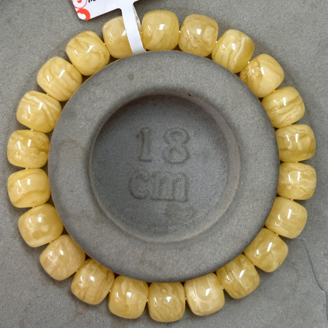 白花蜡老型手串10.4x9.3加15.47克