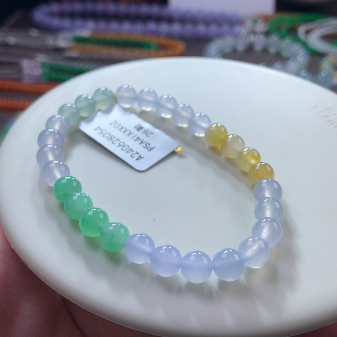 翡翠手链未镶嵌翡翠多宝卡6+