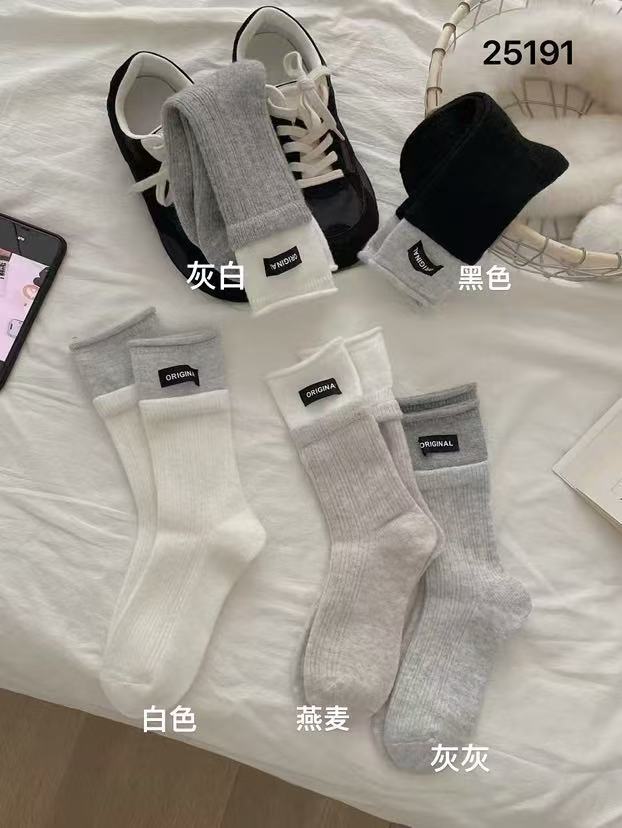 【美丽姐】羊毛袜时尚休闲中筒袜