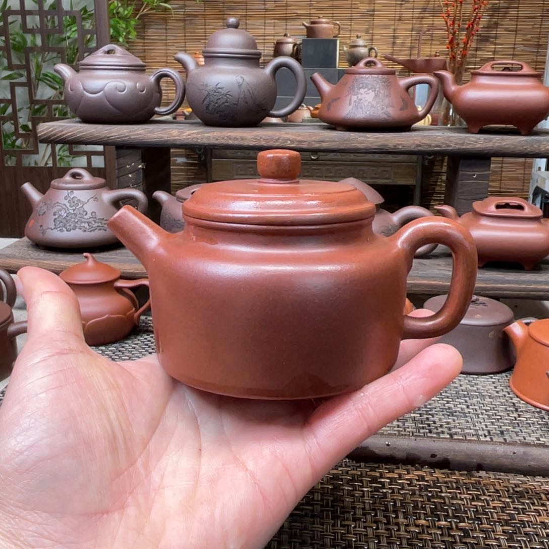 紫砂茶壶宜兴原矿紫砂手工制180