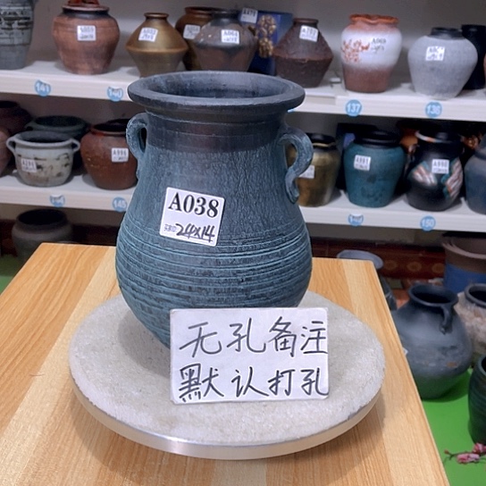 红陶手工制作工艺花盆