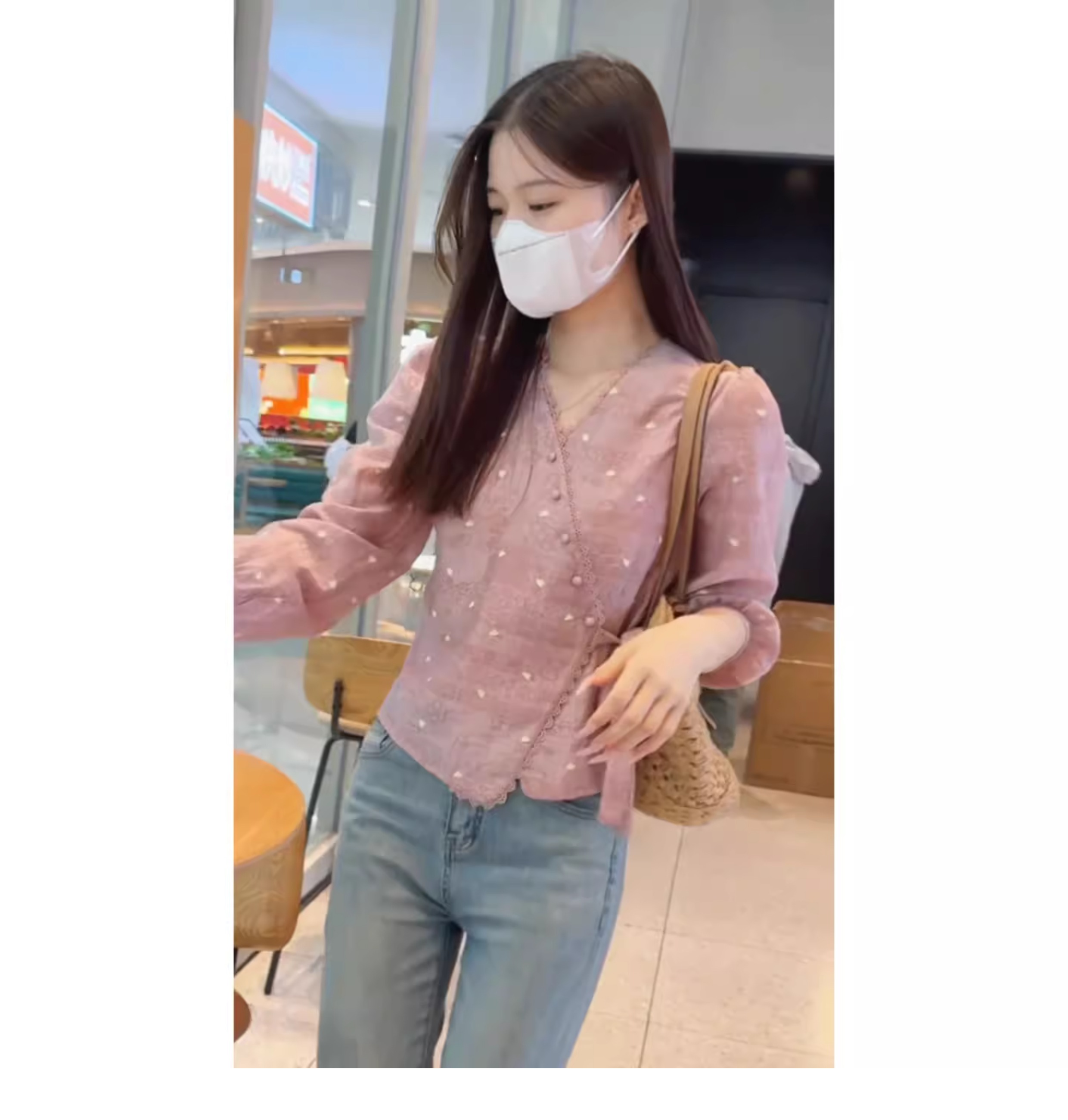 独特超好看气质长袖上衣女装2025秋季新款衬衣设计感绑带收腰衬衫