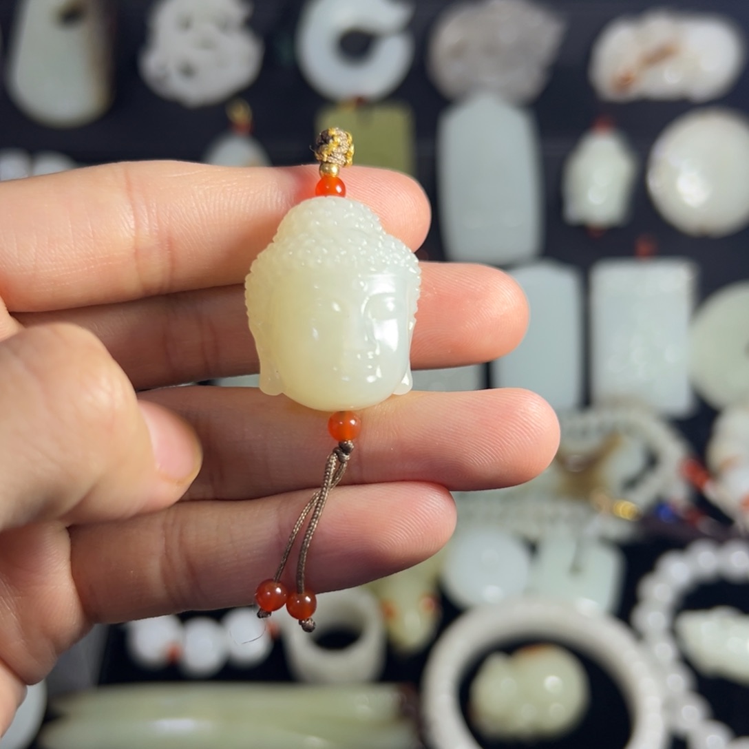 和田玉（糖玉）戒指未镶嵌随**水