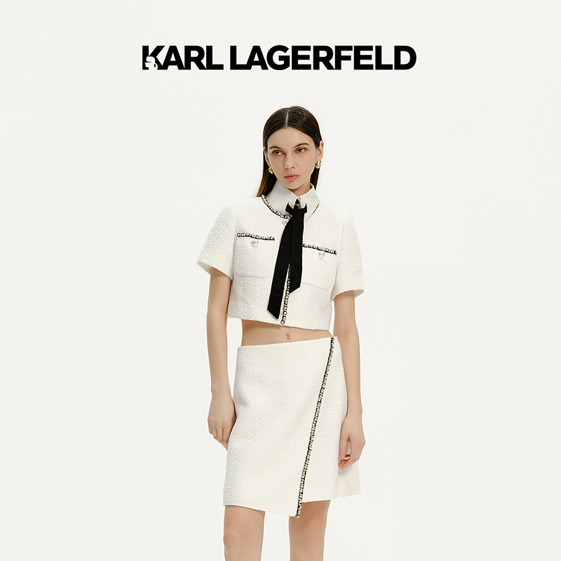 【大可专属】KARLLAGERFEL新款花边小香风外套老佛爷E41W1511