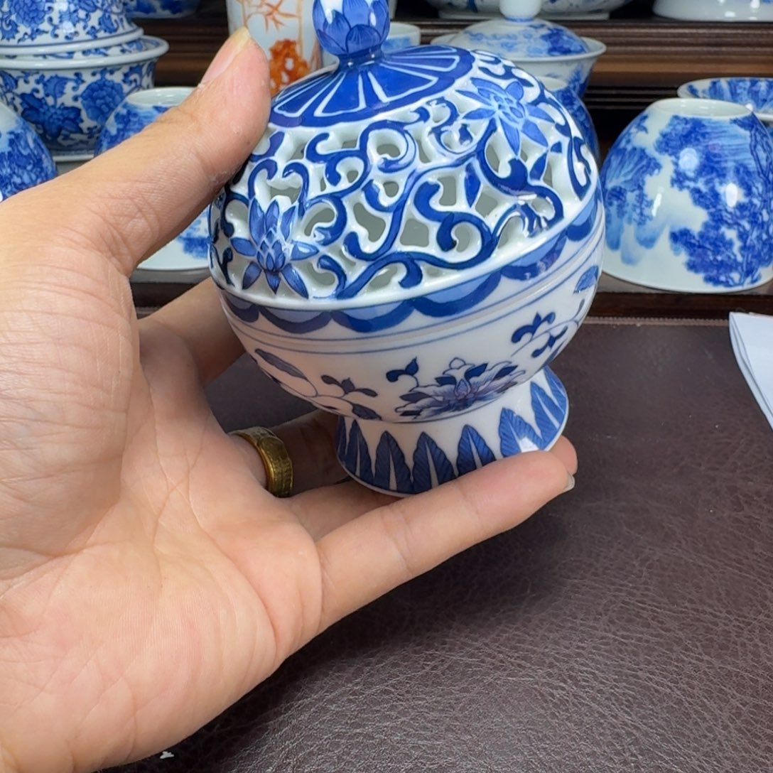 J***H瓷片当代景德镇陶瓷手绘茶具
