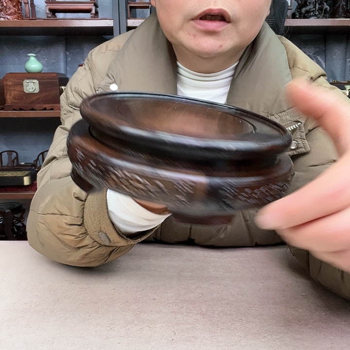 乌木类端景台小李子红木工艺品343