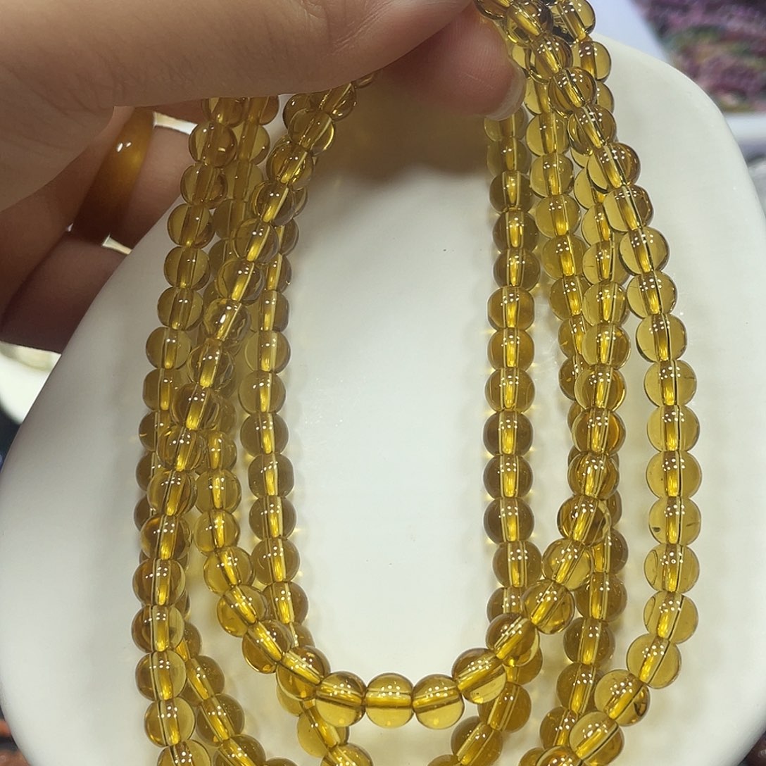 水晶手链未镶嵌魔晶宙斯茶体黄水6M