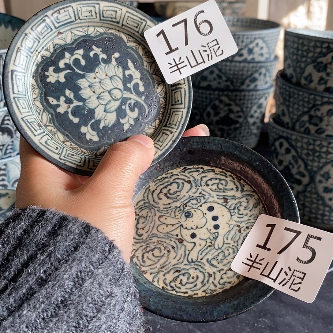 陶手工手绘青花高温陶瓷