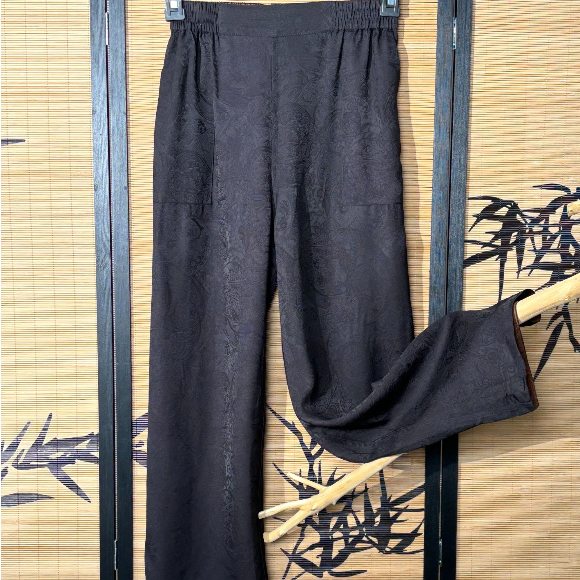 罗马假日-双面双穿日常新中式复古休闲时尚百搭直筒裤织星坊1