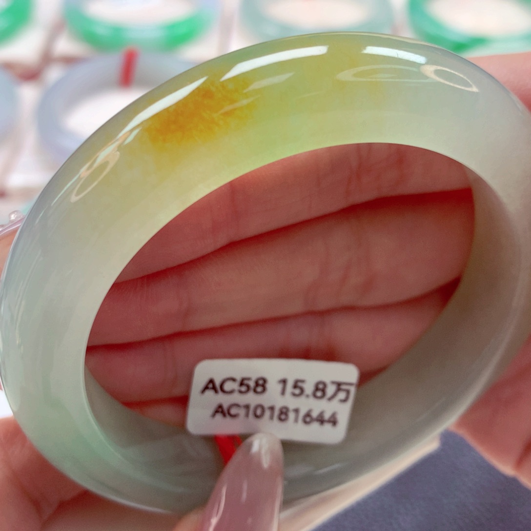 翡翠未镶嵌手镯正圈88 23号