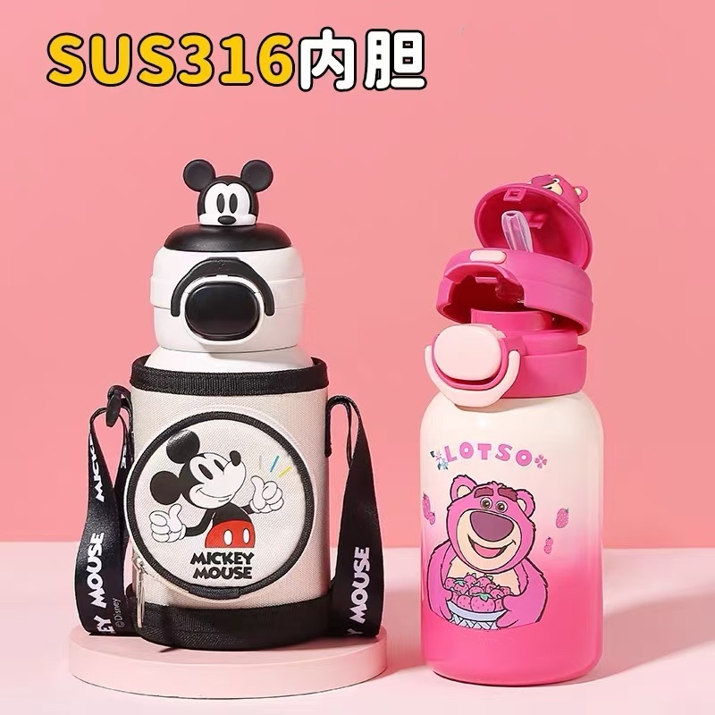 640卡通可爱儿童保温水杯男女孩食品级316上学专用水壶双杯子儿童