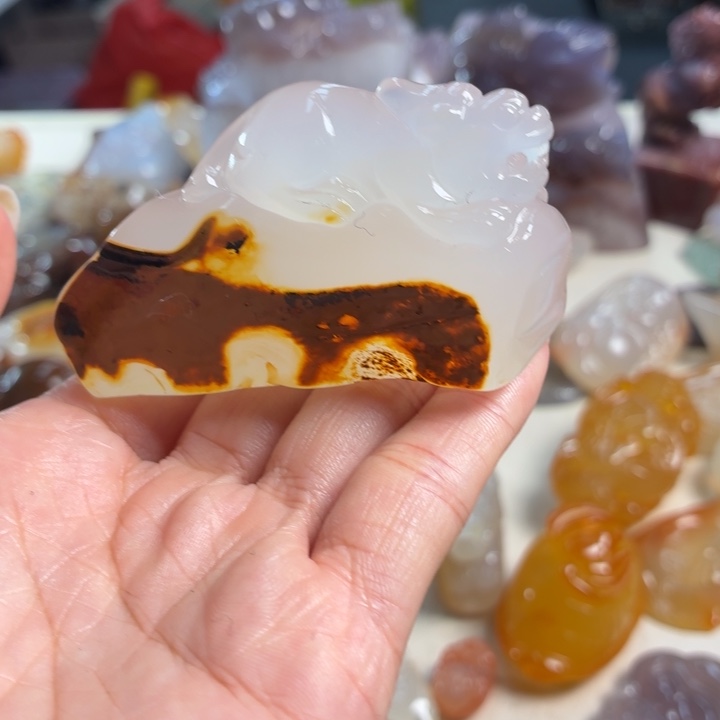 玛瑙/玉髓未镶嵌吊坠(不含链)