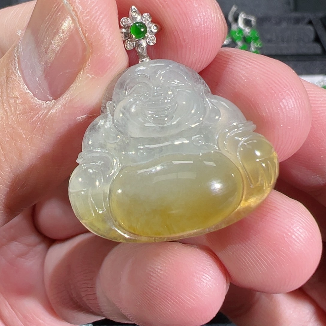 【闪购商品】翡翠吊坠(不含链)18K金镶嵌