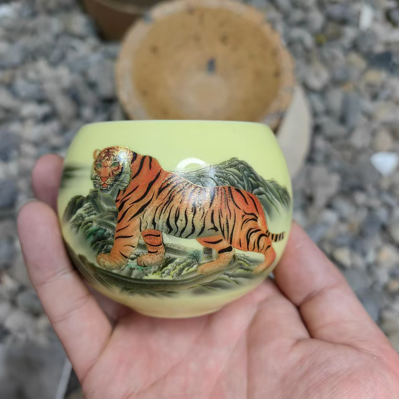 （虎啸山河）陶瓷杯 茶杯主人杯陶瓷传统手工制作.匠心