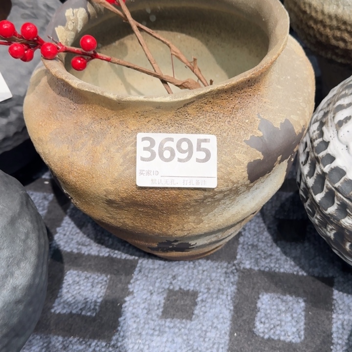 小***_瓷片景德镇高温花器编码3695高27口17默认无孔