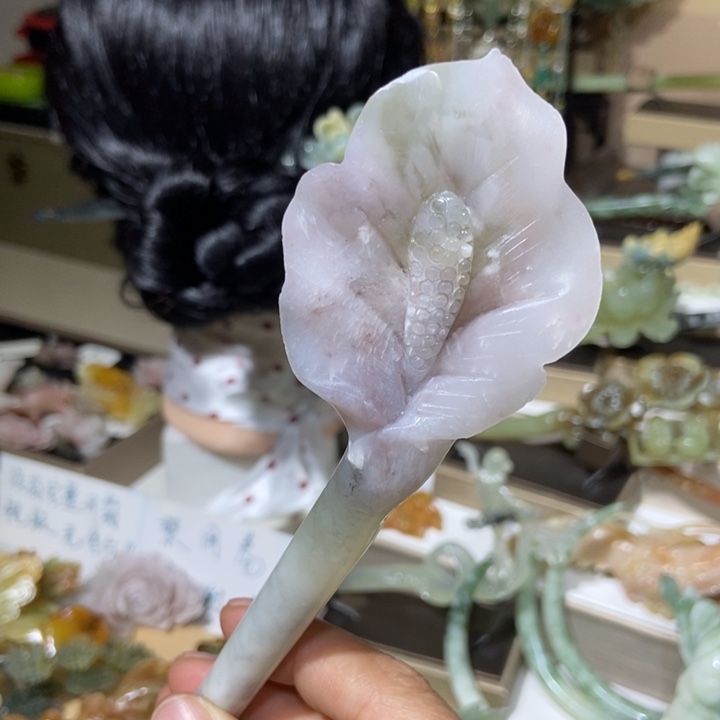 蛇纹石玉未镶嵌发饰