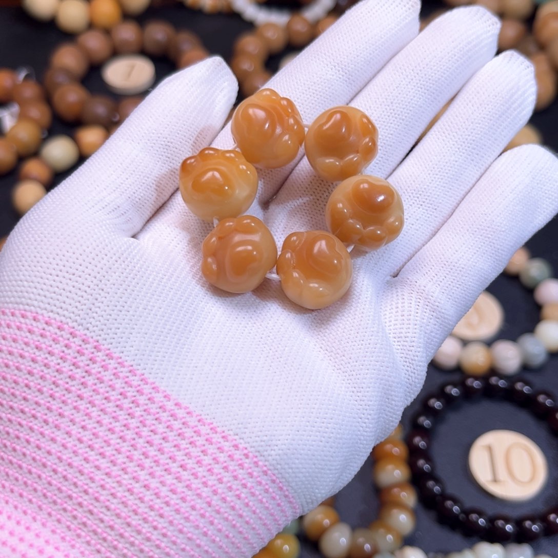 菩提根/象牙果吊坠爱心猫爪手捻卡17微瑕