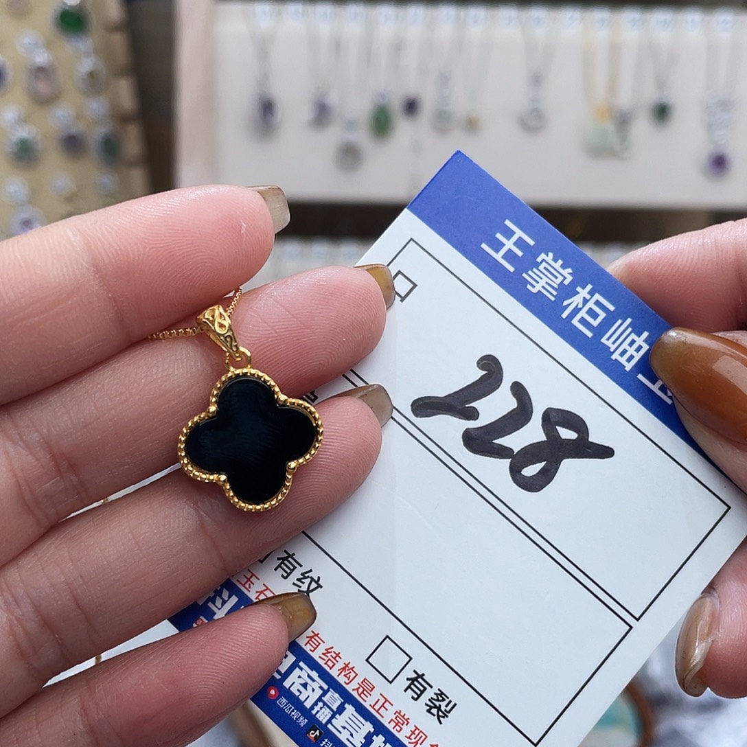 玛瑙/玉髓银S925镶嵌颈饰