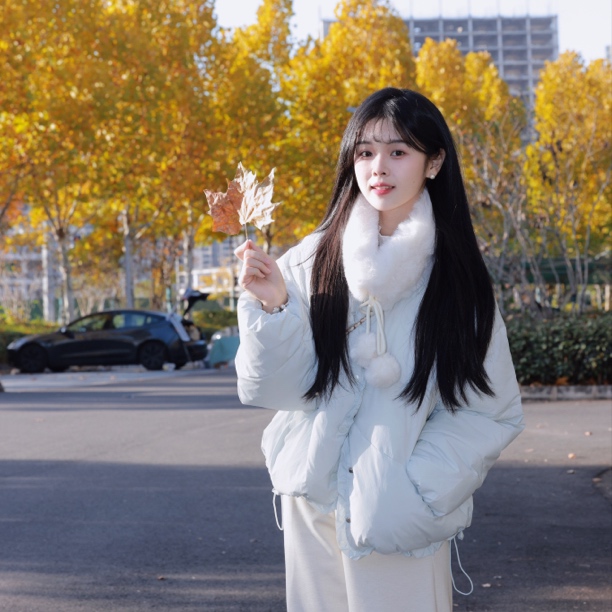 小文【海星】冬季新款设计感短外套保暖慵懒风甜美减龄宽松显瘦韩版
