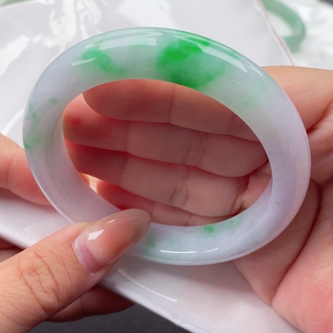 翡翠未镶嵌手镯59圈口