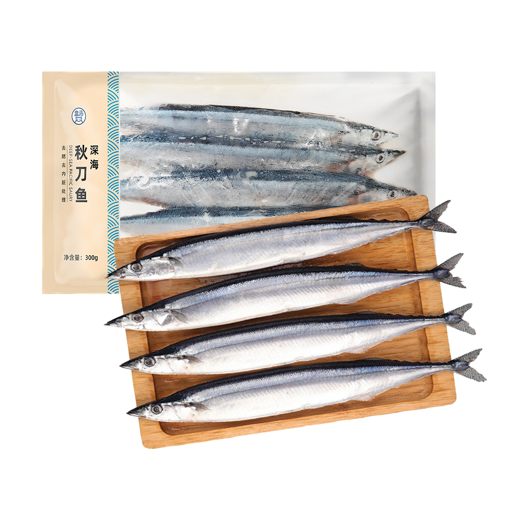 盒马 二去深海秋刀鱼 300g (60-80g/条)