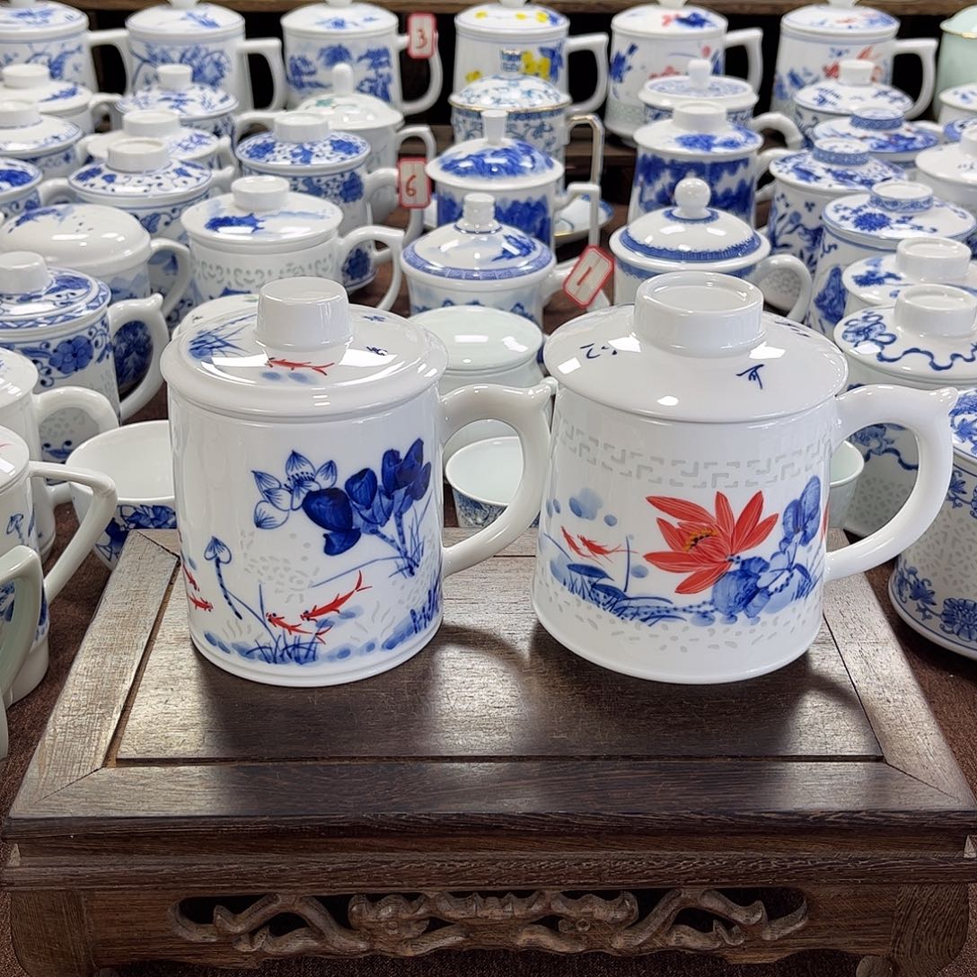摆件瓷景德镇陶瓷马克杯