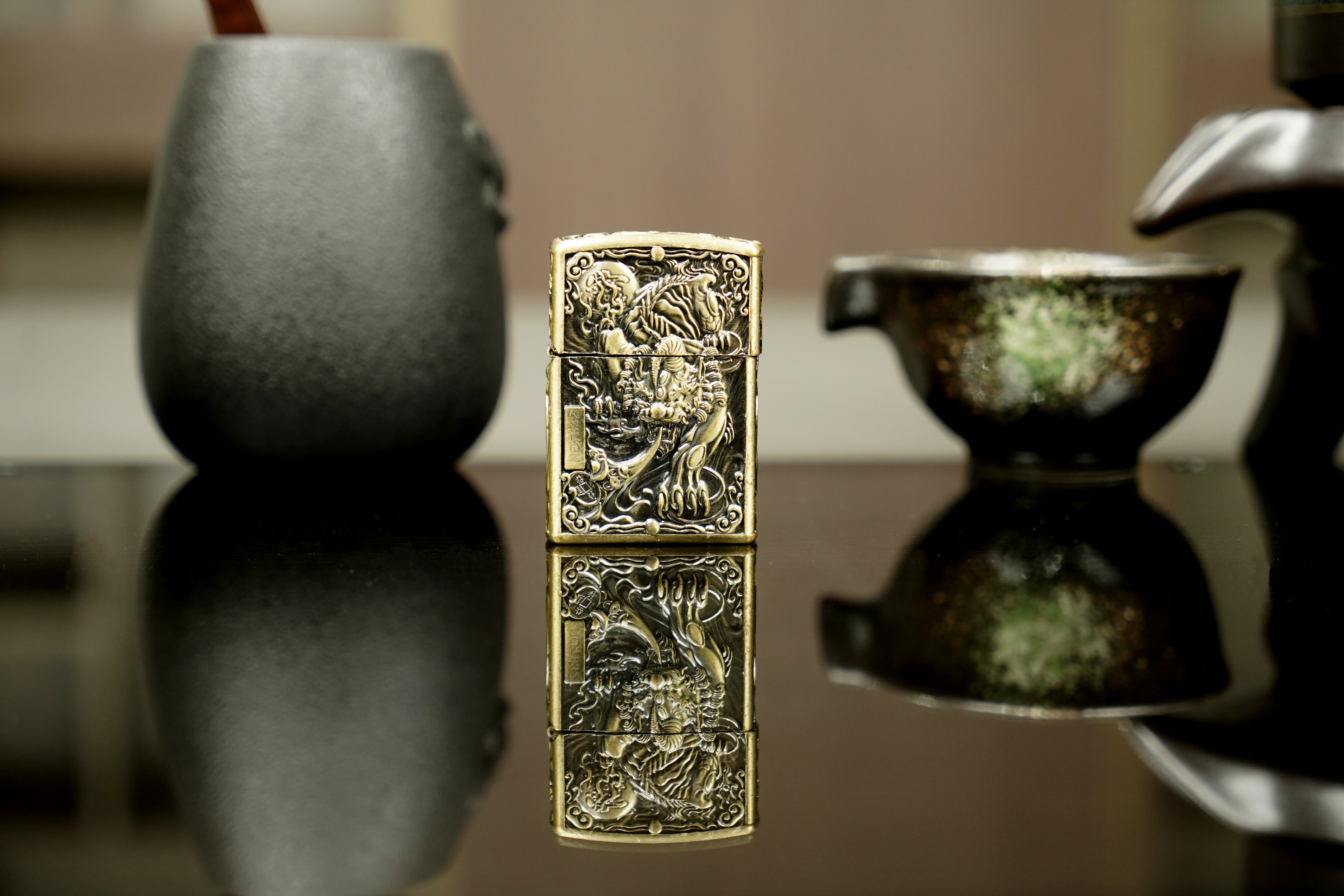 浮雕 貔貅 男士 个性创意打火机（全新无煤-油 ）